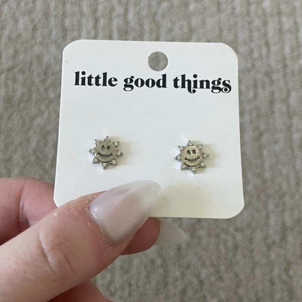little good things Silver Sunshine Stud Earrings